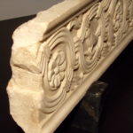 Frammento decorativo marmo antico con bassorilievo in stile bizantino